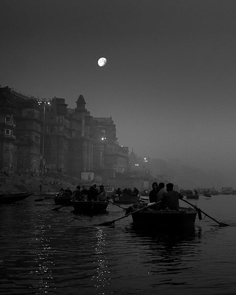 Moon over Ganges
